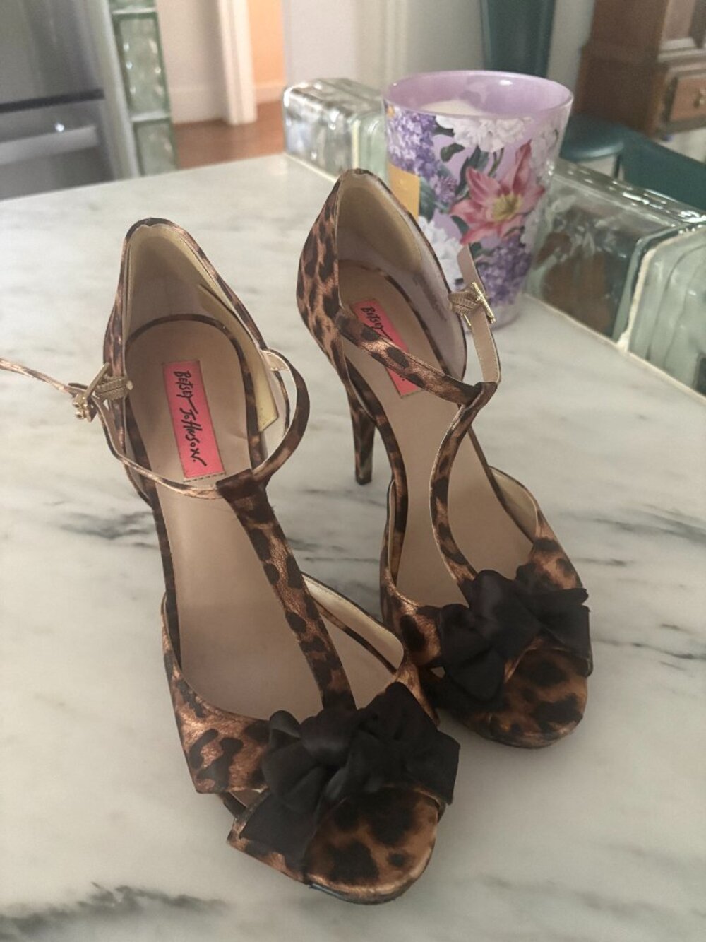 Betsey Johnson Leopard heel 8.5